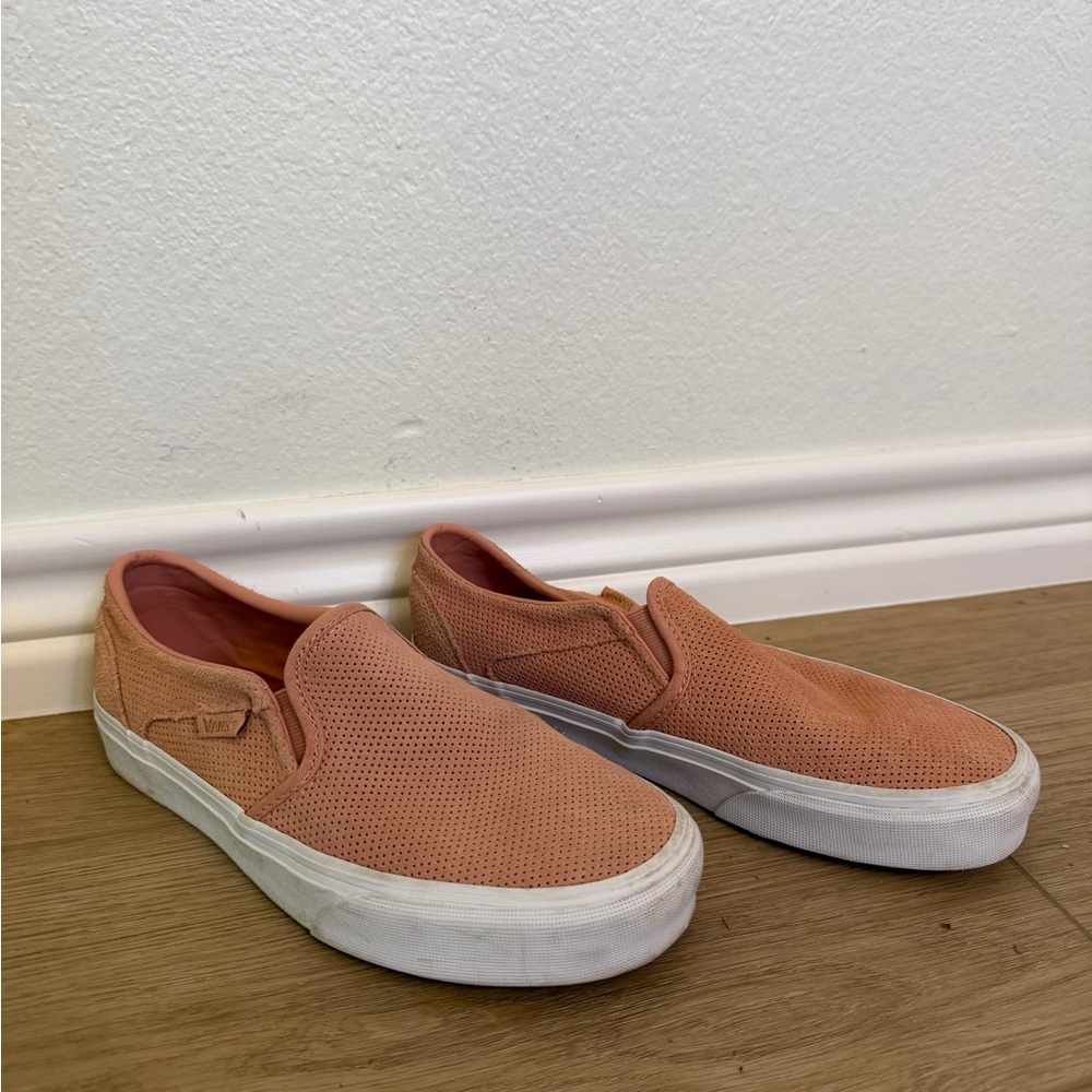 Vans Women's Peach Slip-On Loafers